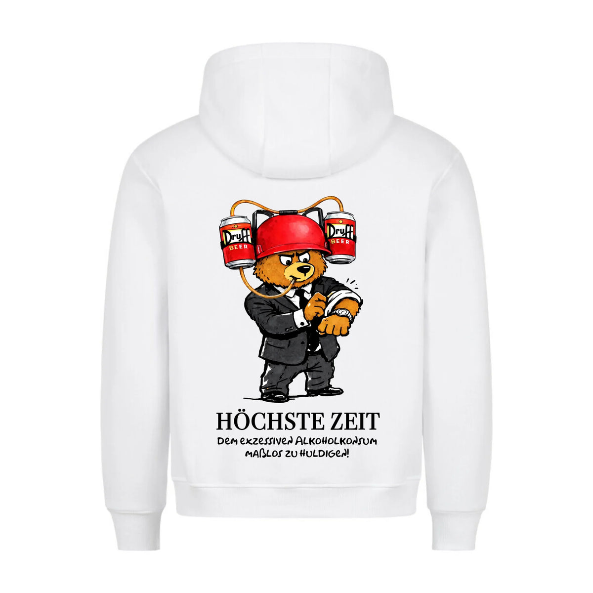 BEER BEAR - Personalisierbarer Hoodie Backprint