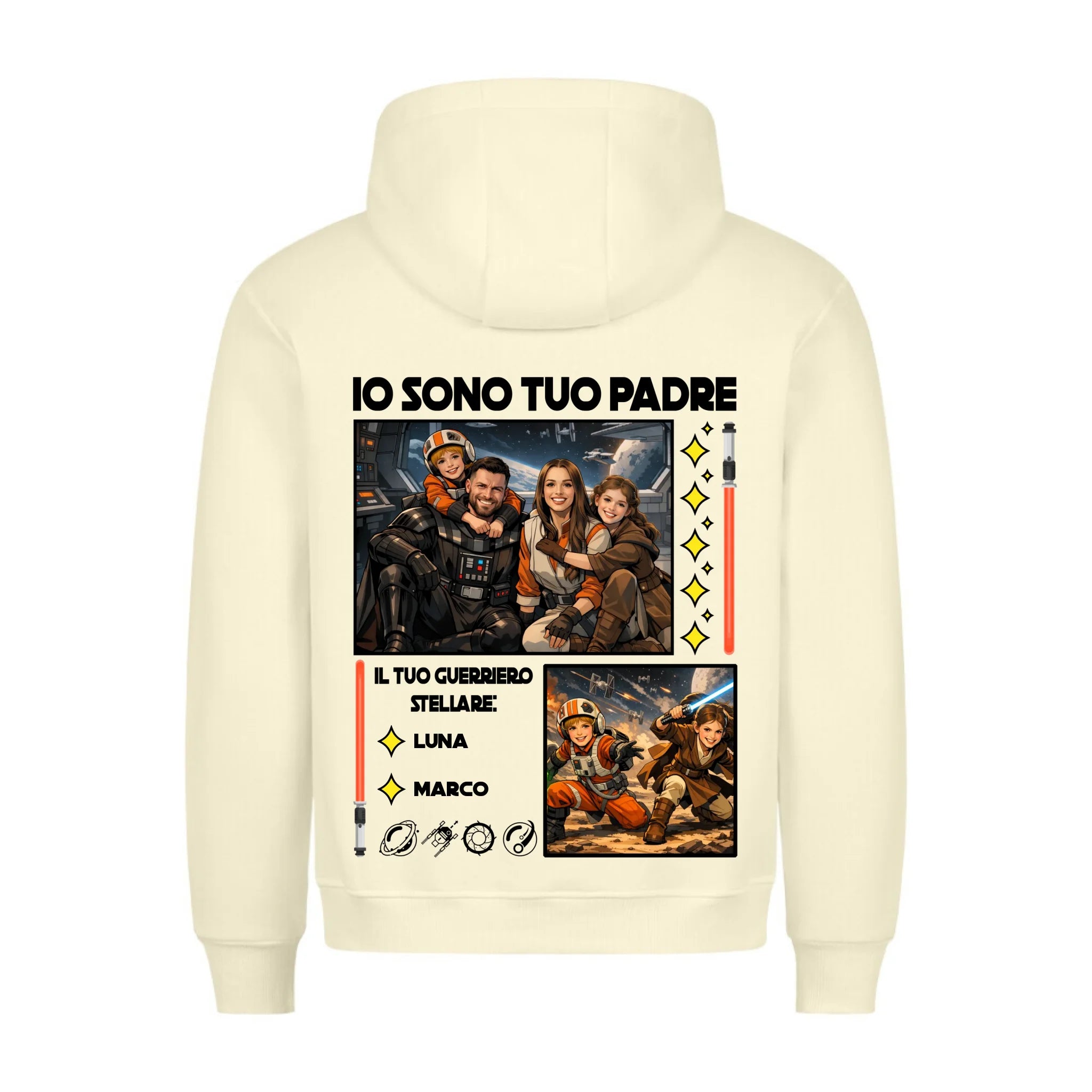 IO SONO TUO PADRE - Felpa personalizzabile con stampa sul retro