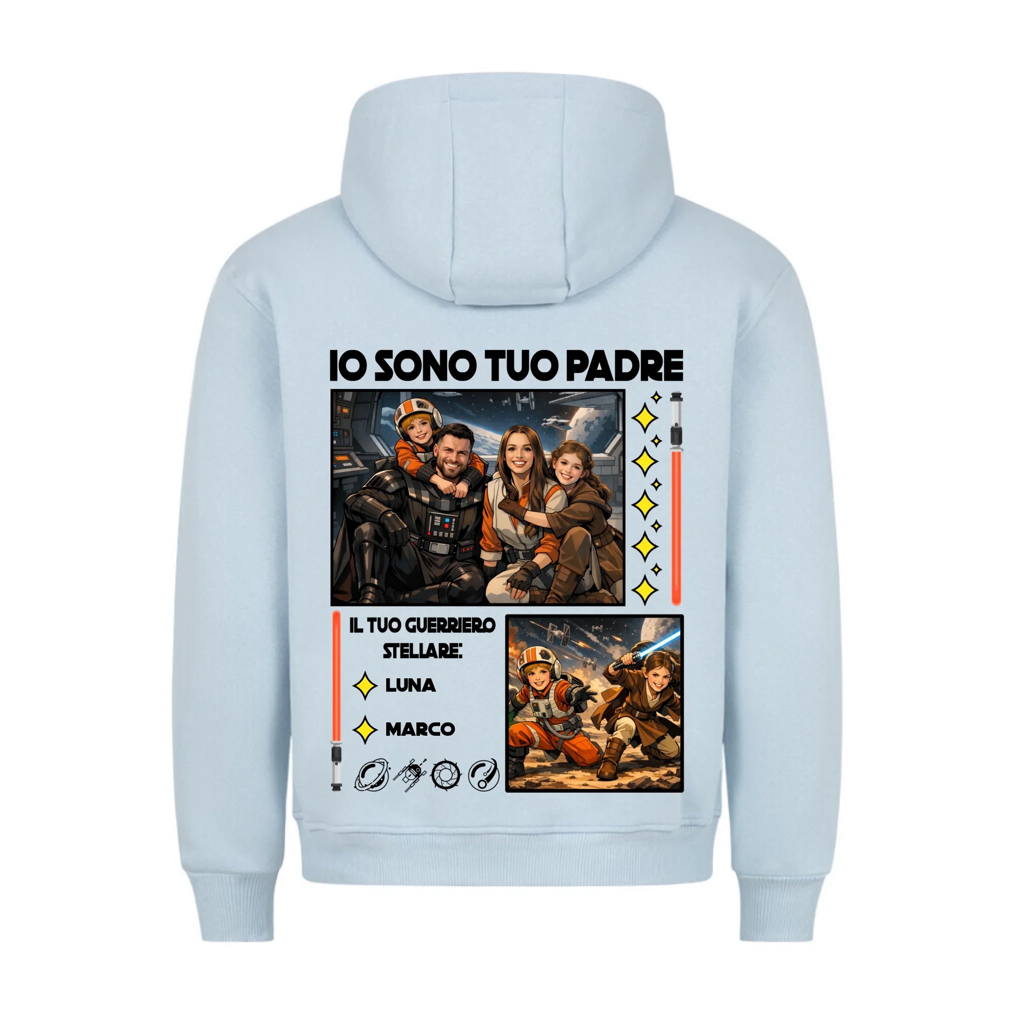 IO SONO TUO PADRE - Felpa personalizzabile con stampa sul retro