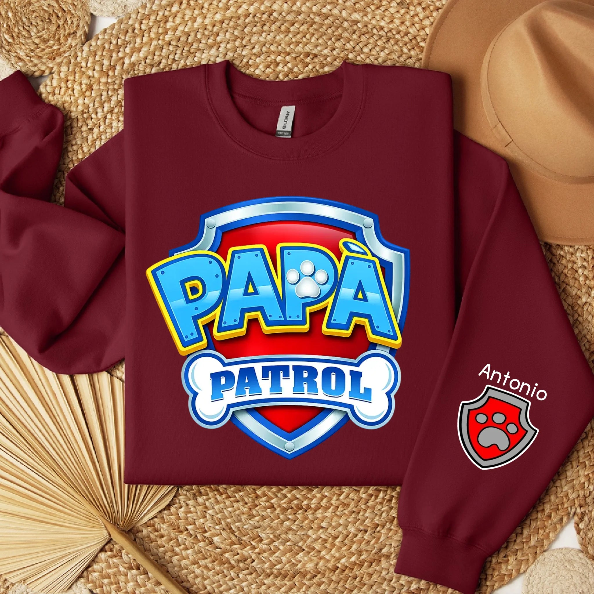 sweater folded burgund