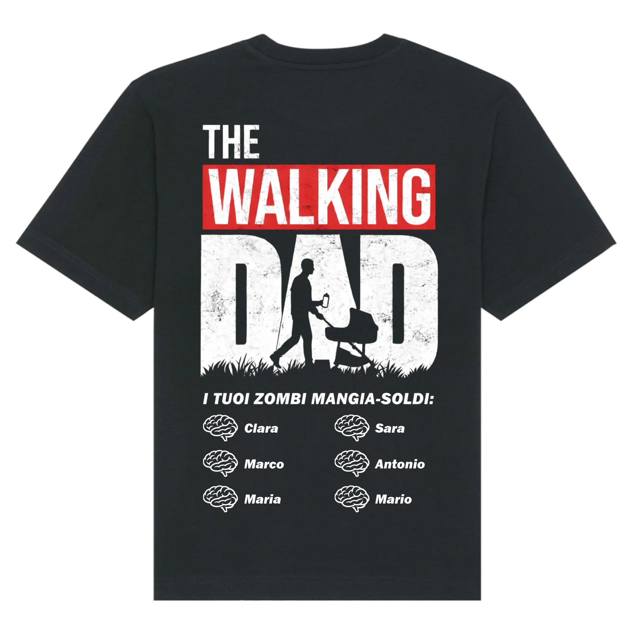 mockup shirt back black