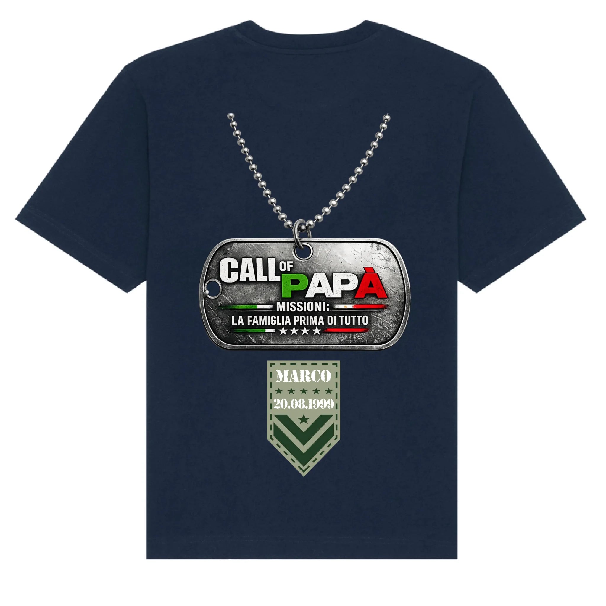 mockup shirt back navy