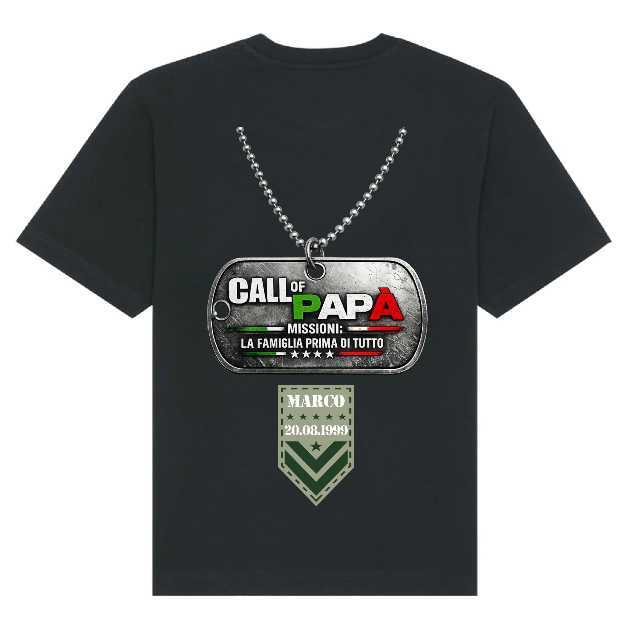 mockup shirt back black