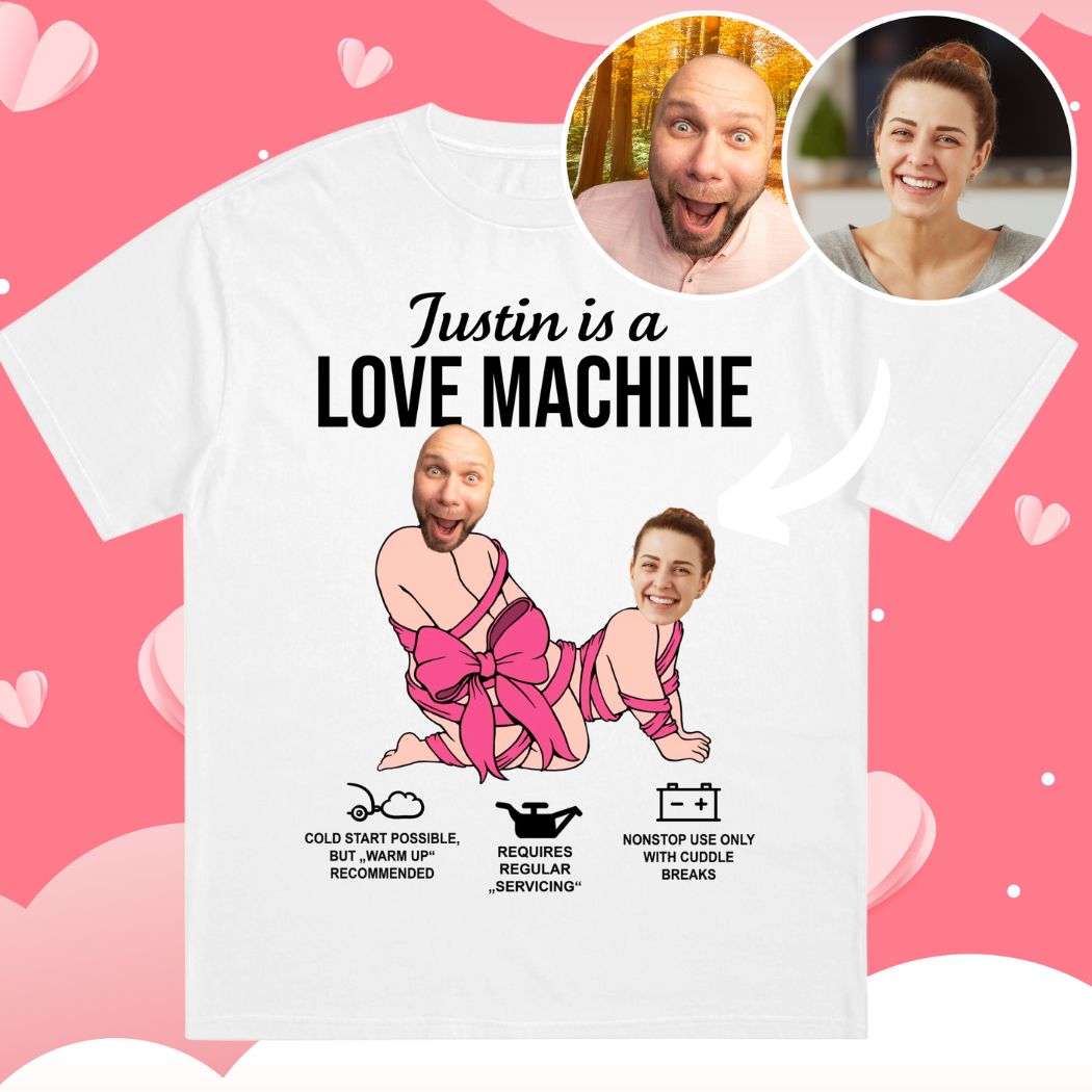 LOVE MACHINE - Aanpasbaar T-shirt
