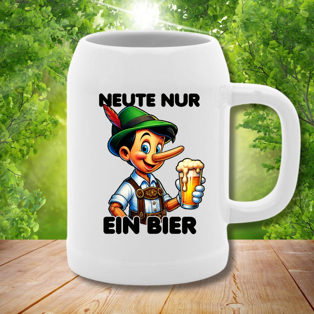 HEUTE NUR EIN BIER - Bierkrug Stein