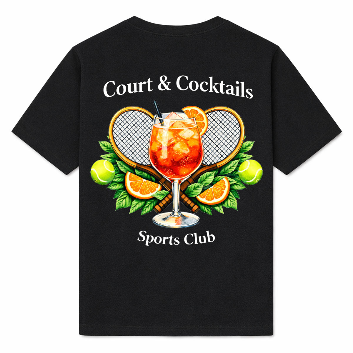 COURT & COCKTAILS - Premium T-Shirt Backprint