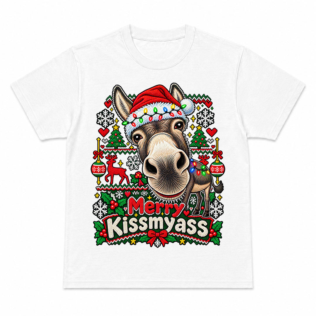 MERRY KISSMYASS - Kerst T-Shirt