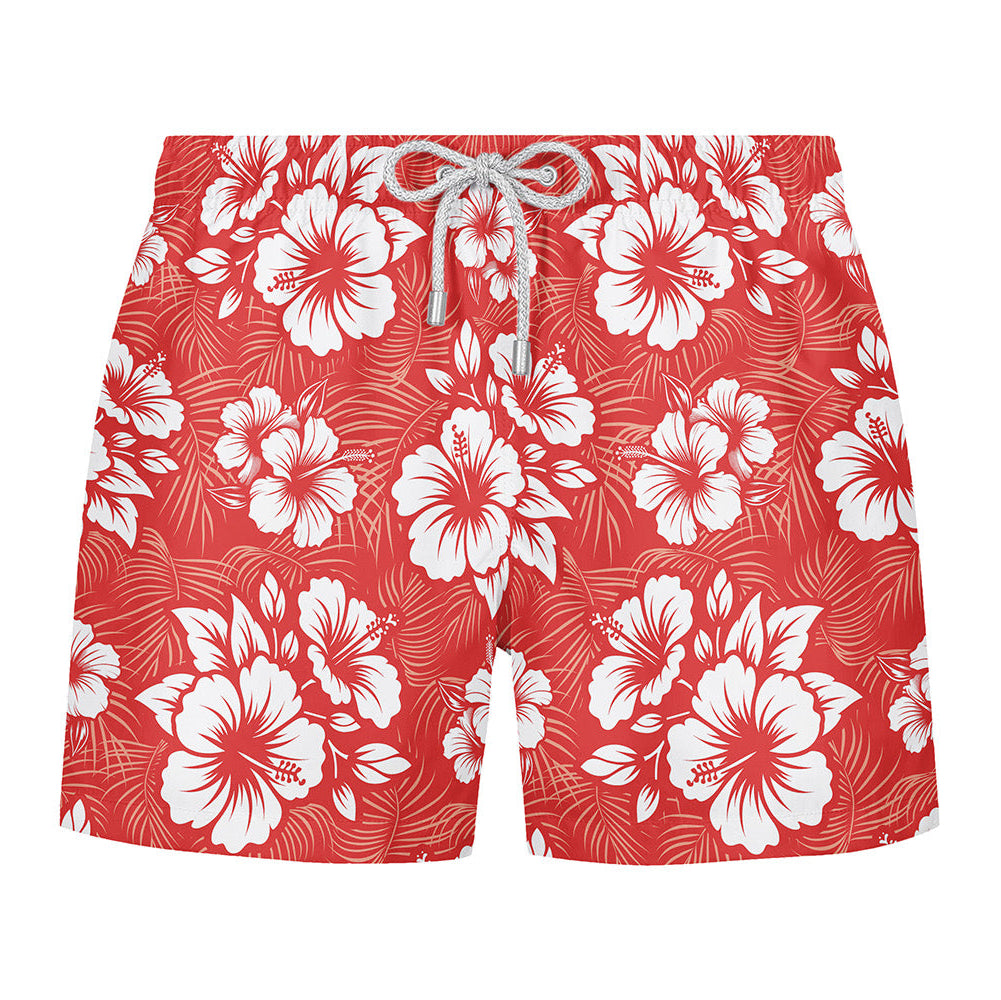 RED FLOWERS - Premium Badeshort Fullprint