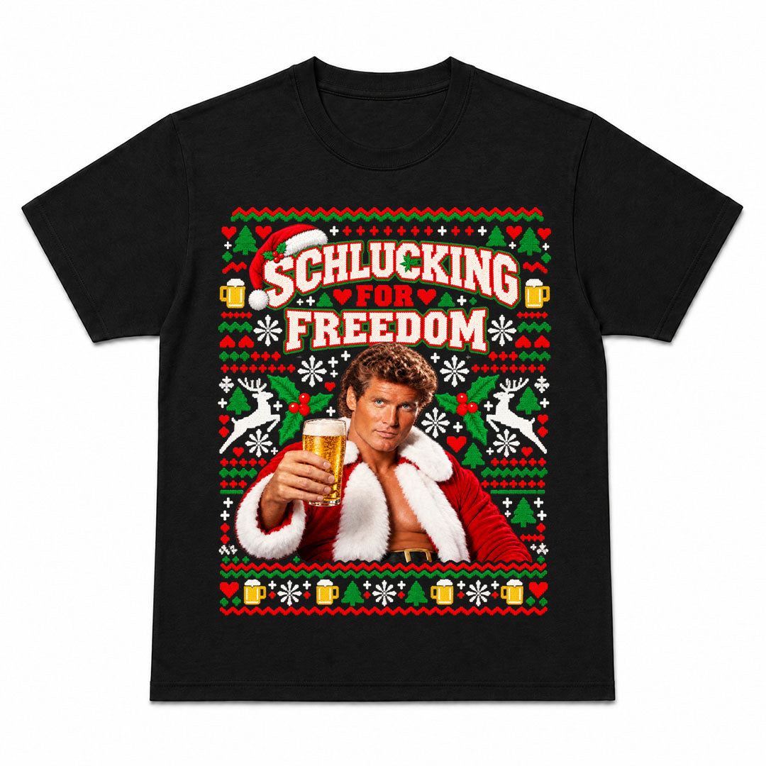 SCHLUCKING FOR FREEDOM CHRISTMAS - Camiseta Navideña