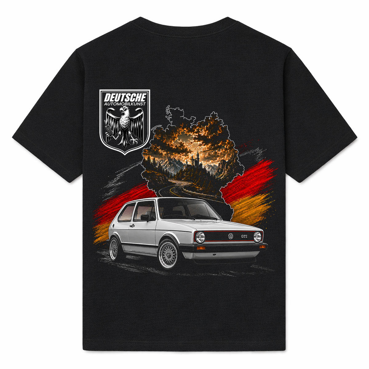 AUTOMOBILKUNST VW - Premium T-Shirt Backprint