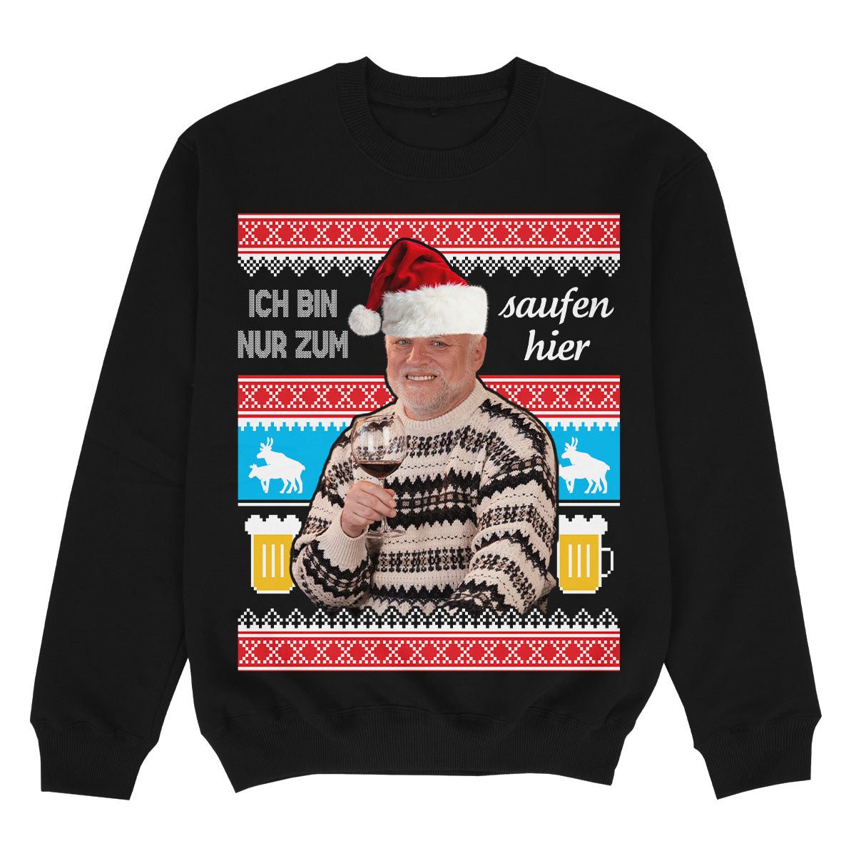 NUR ZUM SAUFEN HIER - Premium Christmas Sweater