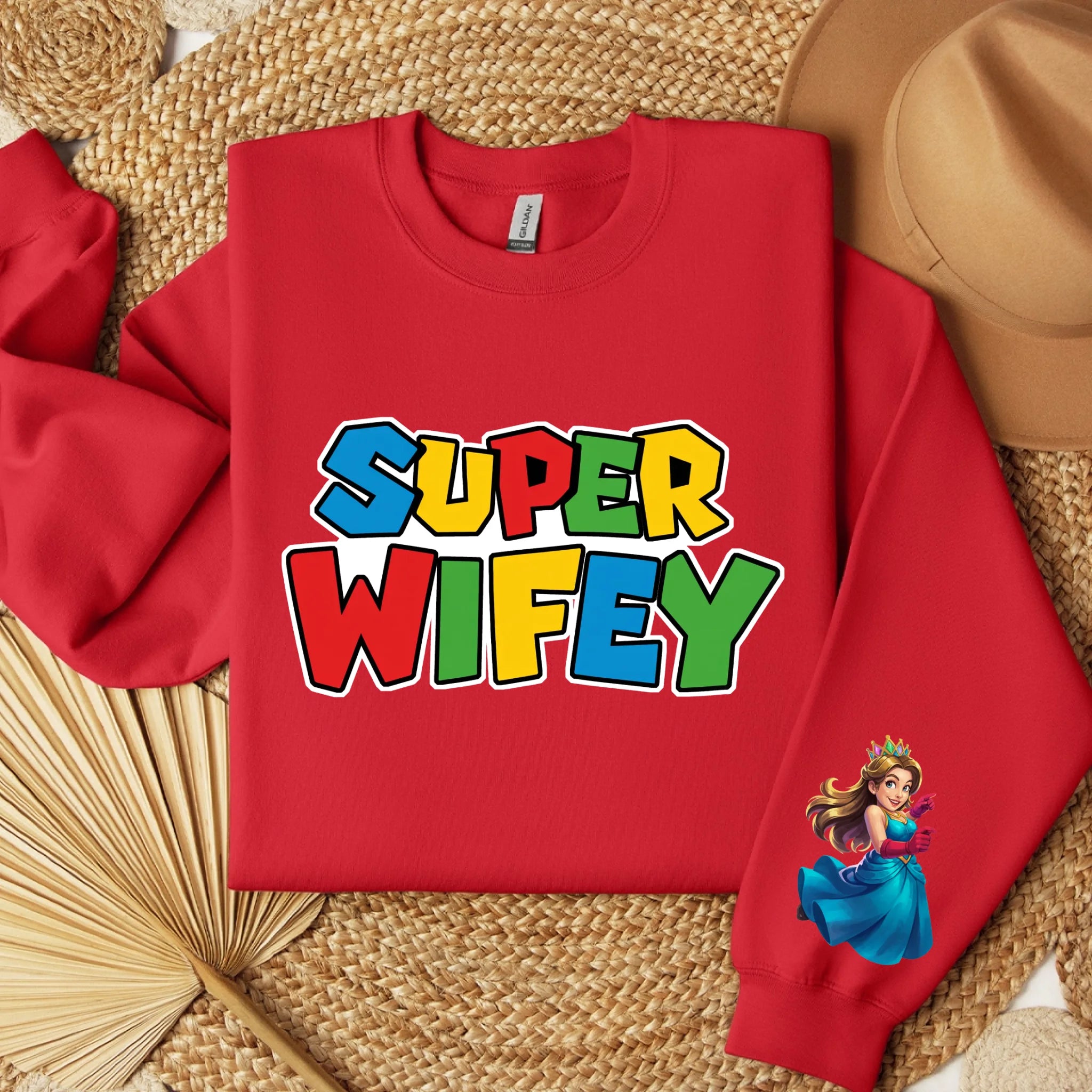 sweater folded red