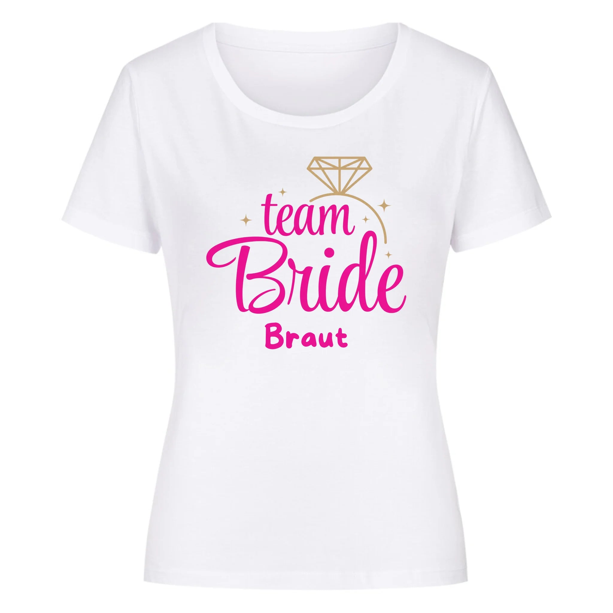 TEAM BRIDE PINK - Personalisierbares T-Shirt Damen