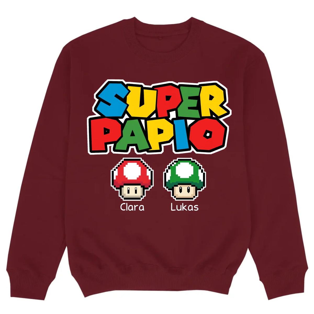 mockup sweater burgund