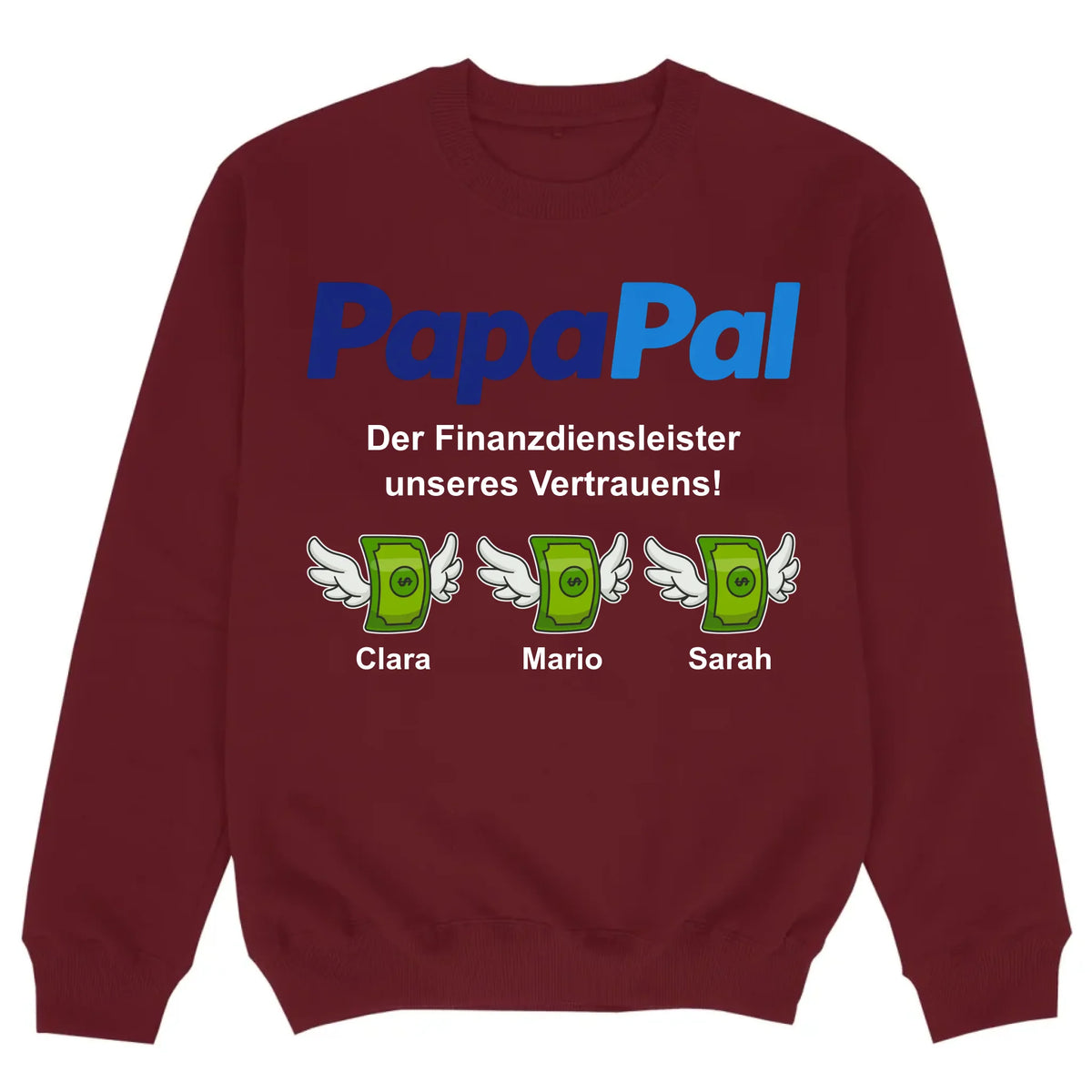mockup sweater burgund