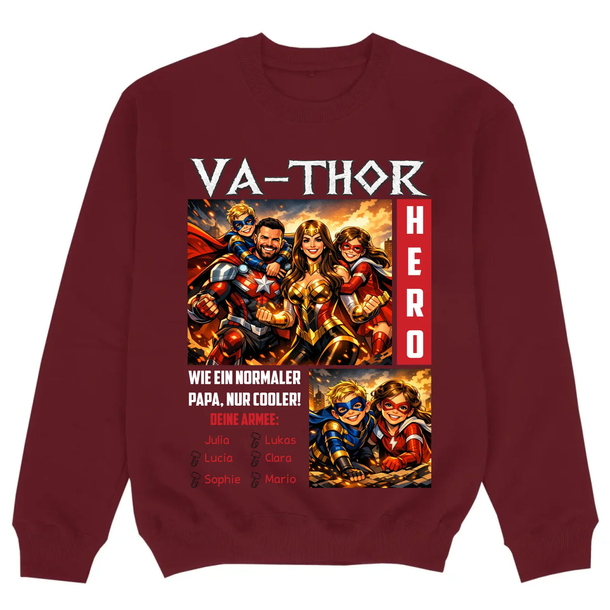 mockup sweater burgund