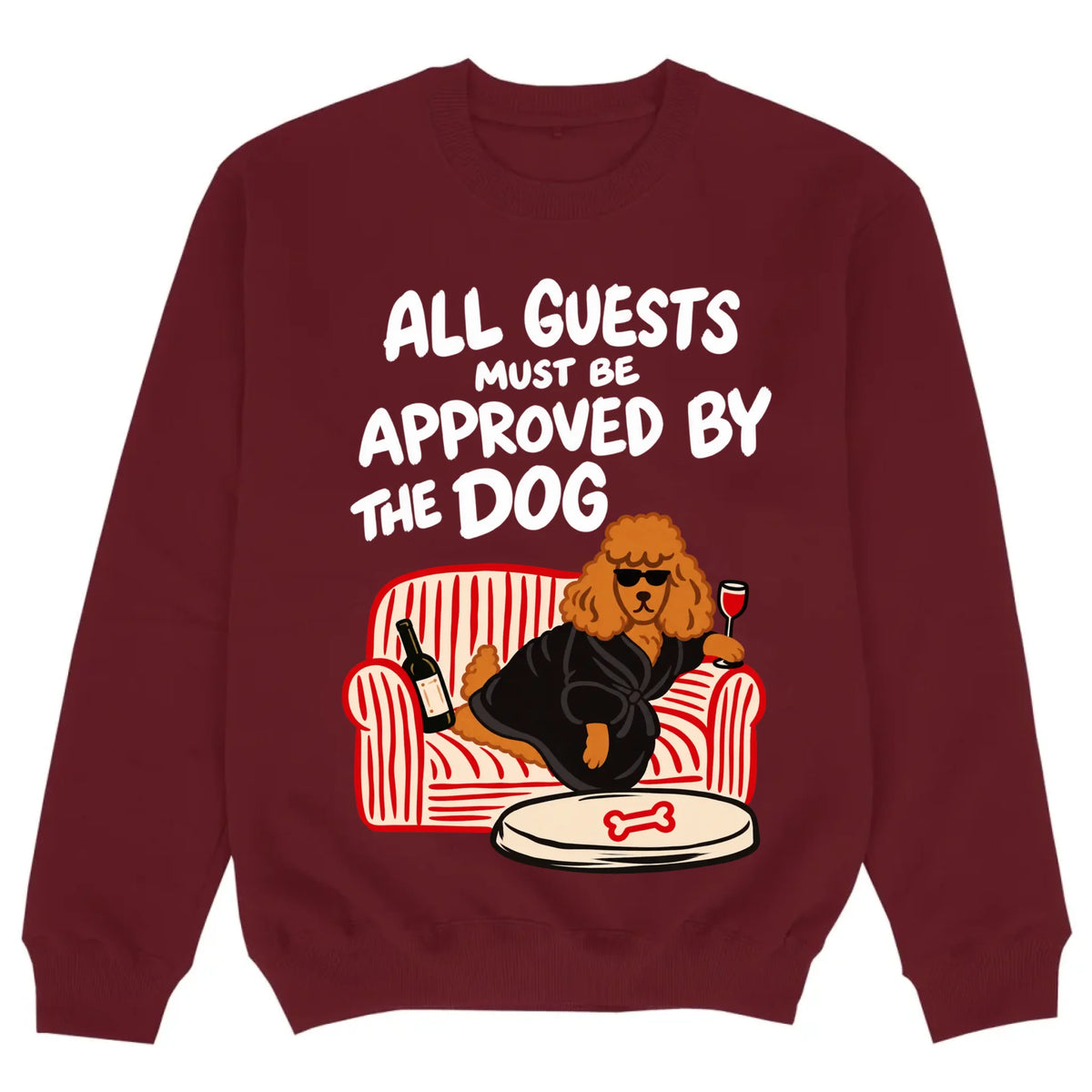 mockup sweater burgund