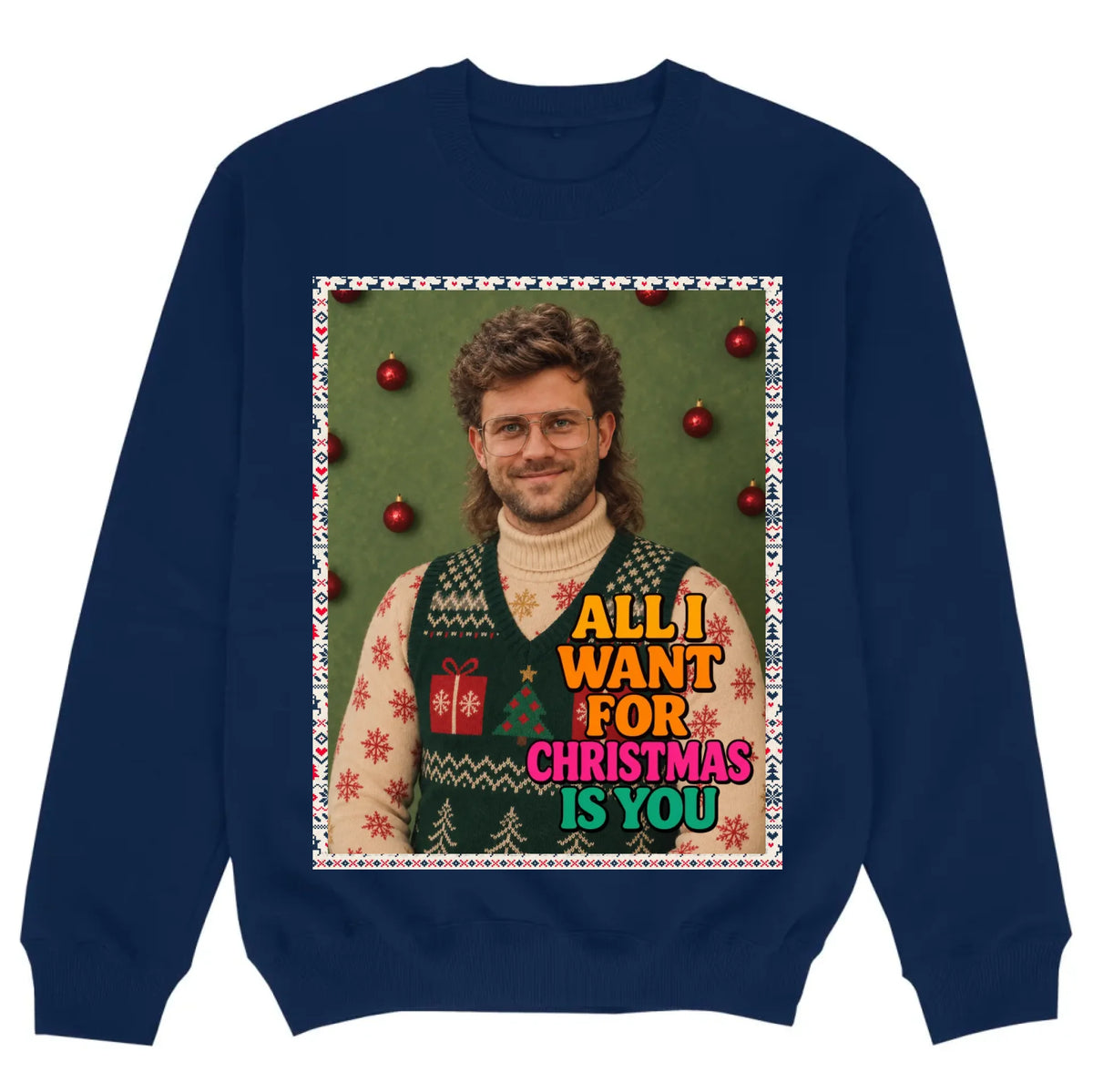 mockup sweater navy