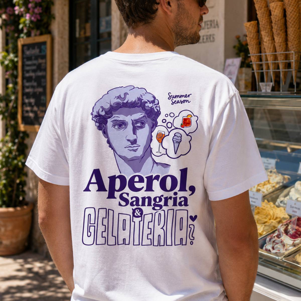 GELATERIA - Premium T-Shirt Backprint