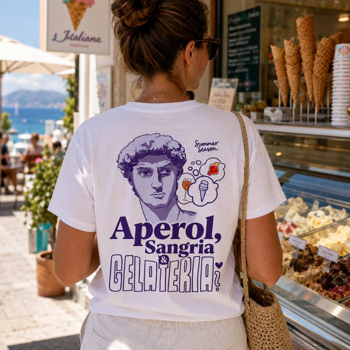 GELATERIA - Premium T-Shirt Backprint