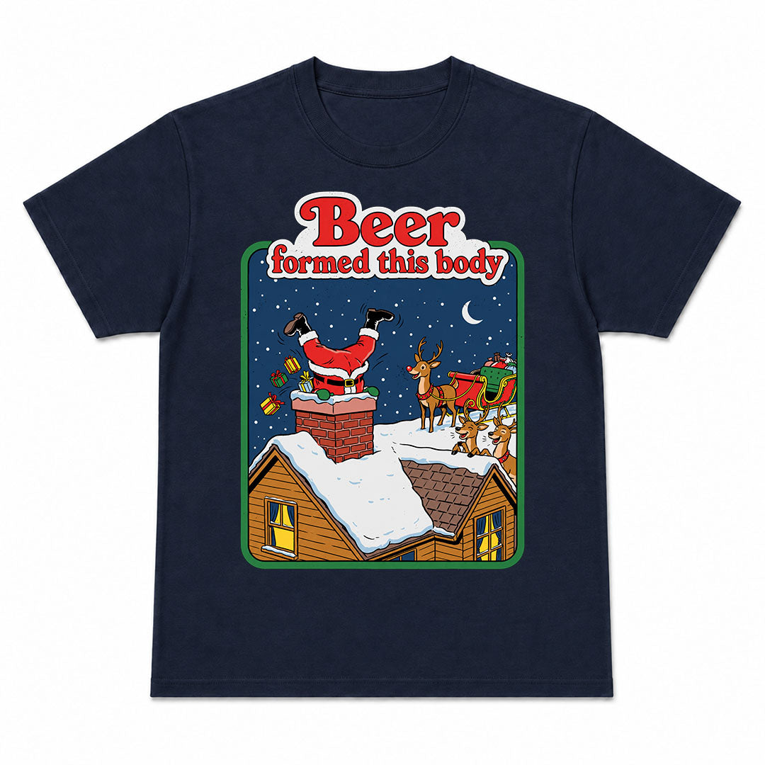 BEER FORMED THIS BODY - T-Shirt Natalizia