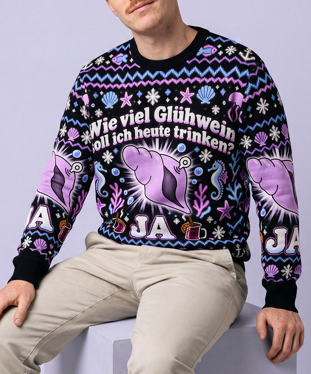 WIE VIEL GLÜHWEIN MUSCHEL - Sudadera navideña Signature