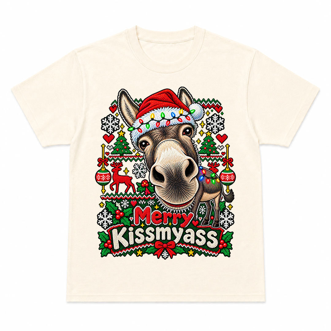 MERRY KISSMYASS - Kerst T-Shirt