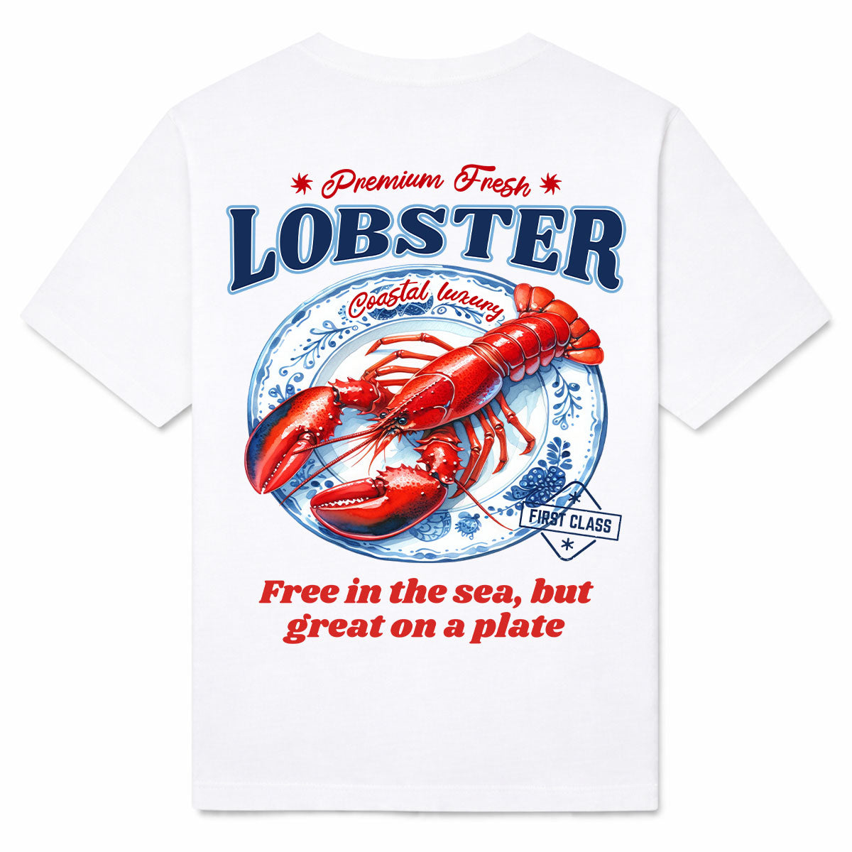 PREMIUM FRESH LOBSTER - Premium T-Shirt Backprint