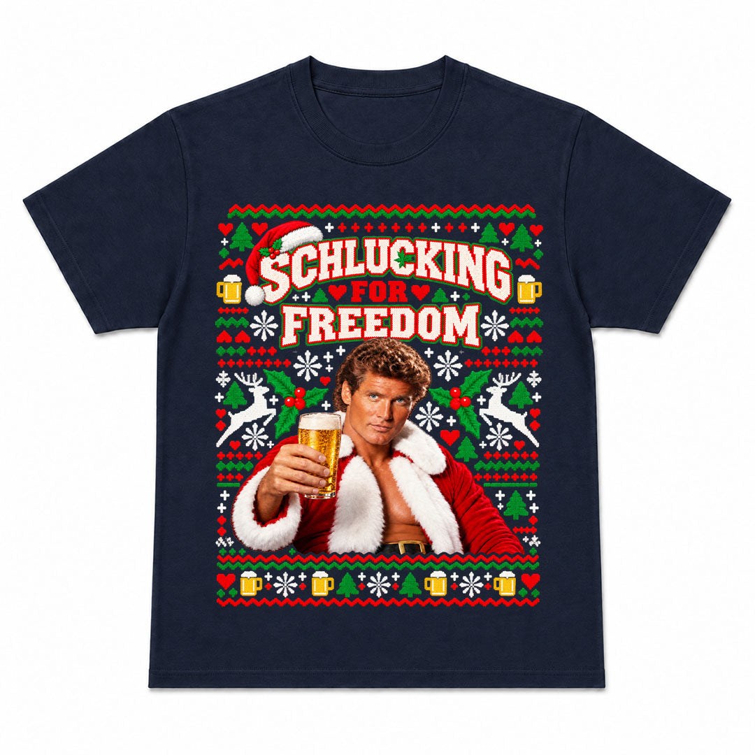 SCHLUCKING FOR FREEDOM CHRISTMAS - Camiseta Navideña
