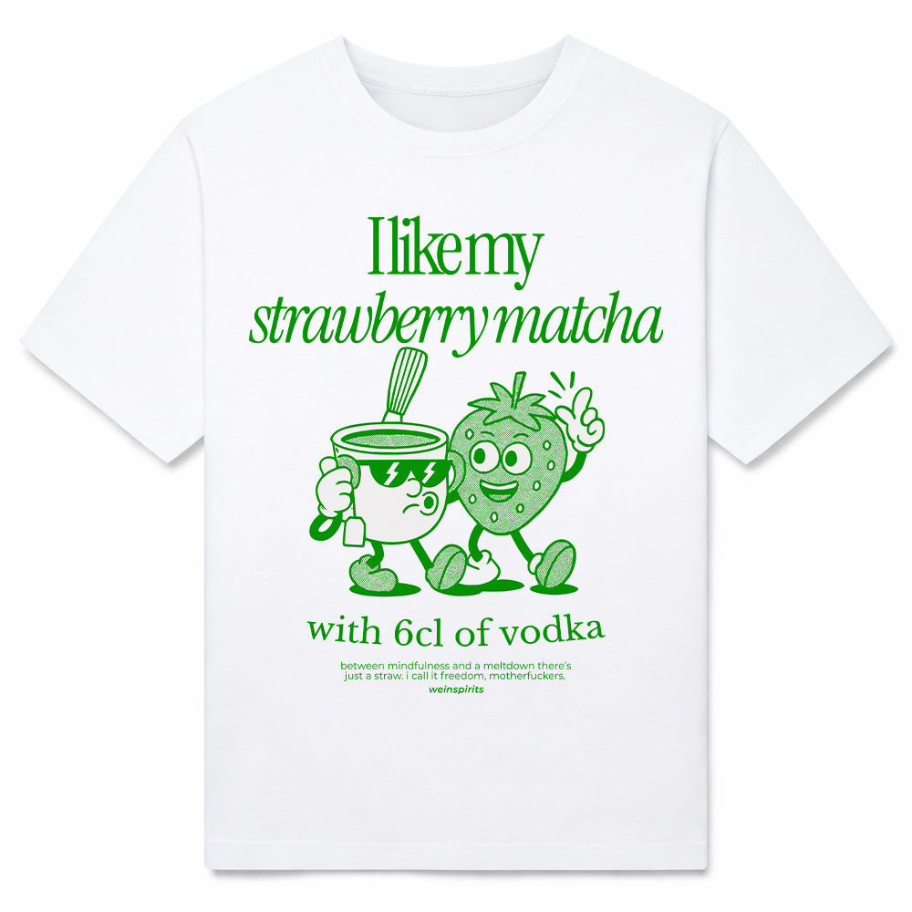 STRAWBERRY MATCHA WITH VODKA - Premium T-Shirt Unisex