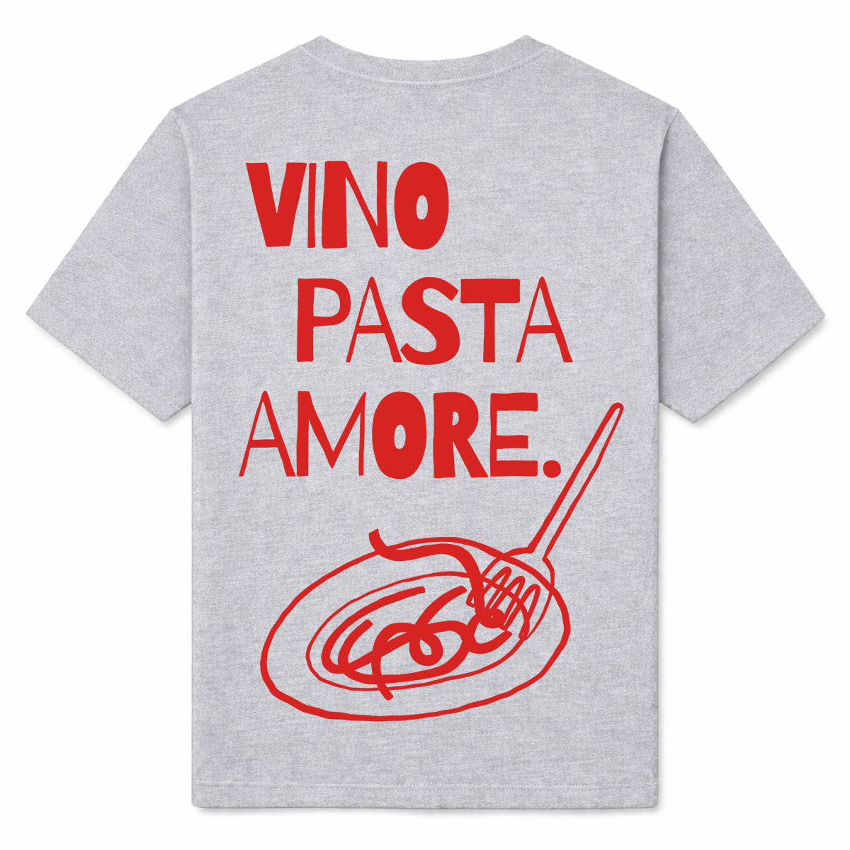 VINO PASTA AMORE - Premium T-Shirt Backprint
